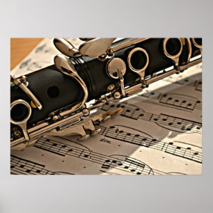 Clarinetクローズアップ ポスター