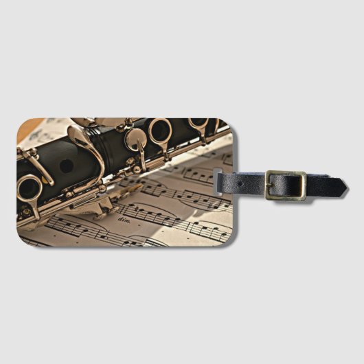 Clarinetクローズアップ ラゲッジタグ (正面横)
