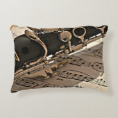 Clarinetクローズアップ、人気があるデザイン アクセントクッション (正面)
