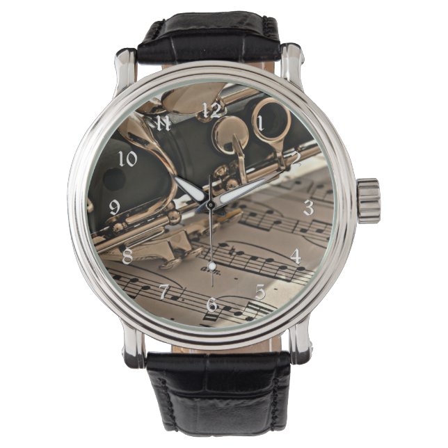Clarinetクローズアップ 腕時計 (正面)