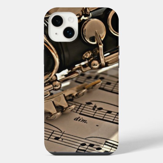 Clarinetクローズアップ iPhoneケース (裏面)