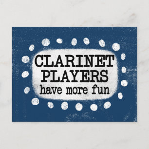 Clarinetプレイヤーのおもしろいはがき ポストカード