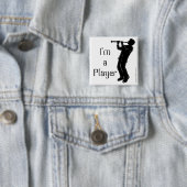 Clarinetプレーヤーシルエットボタン 缶バッジ (インサイチュ)