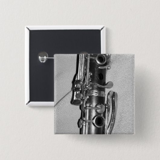 Clarinetボタン 缶バッジ (正面&裏面)