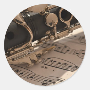 Clarinetミュージカル楽器(表記法あり) ラウンドシール