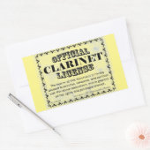 Clarinetライセンス矩形ステッカー 長方形シール (封筒)