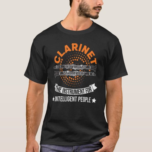 Clarinet人々の楽器知性があるCla Tシャツ (正面)