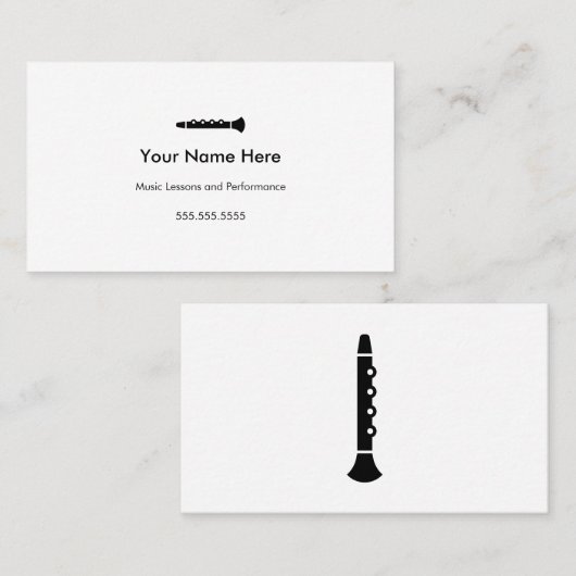 Clarinet名刺#2 名刺 (正面/裏面)