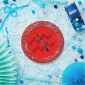 Clarinet、カラフル赤、背景 ペーパープレート (パーティー)