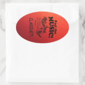 Clarinet 感じ The Music Ovalステッカー 楕円形シール (バッグ)