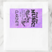 Clarinet 感じ The Music Rectangular Sticker 長方形シール (バッグ)