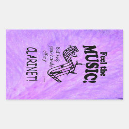 Clarinet 感じ The Music Rectangular Sticker 長方形シール