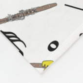 Clarinet Chick Clarinetsミュージックノートフリース 空白の フリースブランケット (角)