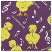Clarinet Chick Music Notes ファブリック (クローズアップ)