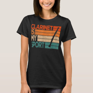 Clarinet Is My Sport Funny Clarinet Player Retro V Tシャツ