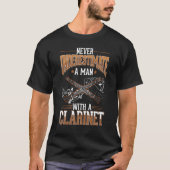 Clarinet Man Clarinetist Tシャツ (正面)