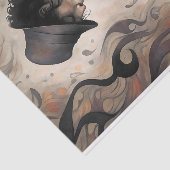 Clarinet Musician With Abstract Swirls Decoupage 薄葉紙 (詳細)