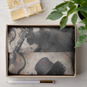 Clarinet Musician With Abstract Swirls Decoupage 薄葉紙 (ギフト)