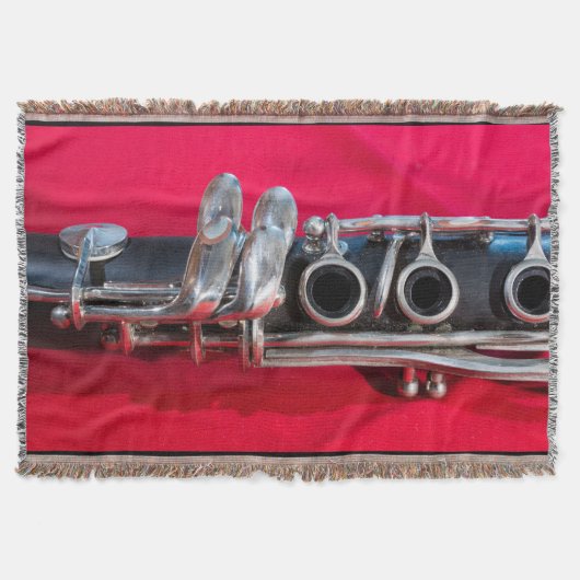 Clarinet on Red スローブランケット (正面)