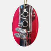 Clarinet on Red セラミックオーナメント (左)