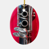 Clarinet on Red セラミックオーナメント (正面)