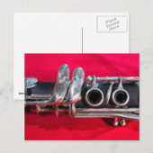 Clarinet on Red ポストカード (正面/裏面)