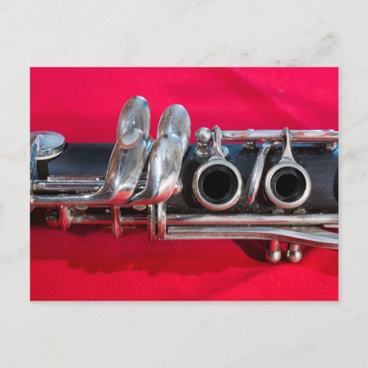 Clarinet on Red ポストカード (正面)