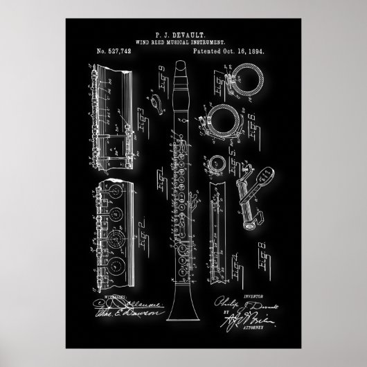 Clarinet Patent Poster ポスター (正面)