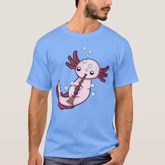 Clarinet Player Aolotl Lover Big Band Music Clarin Tシャツ (正面)