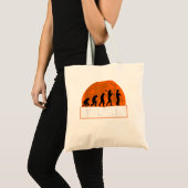Clarinet Player, Funny Human Evolution Gift3 トートバッグ (正面(商品))