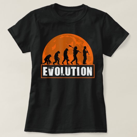Clarinet Player, Funny Human Evolution Gift3 Tシャツ (デザイン正面)