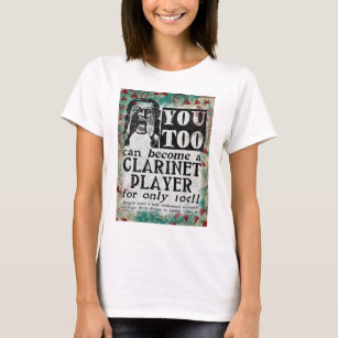 Clarinet Player Tシャツ – おもしろいヴィンテージレトロ