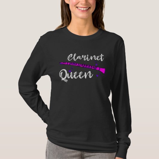 Clarinet Queen Clarinet Queen Clarinet Instrument Tシャツ (正面)