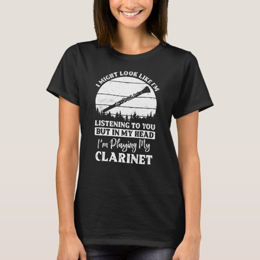 Clarinet Quote funny Tシャツ (正面)