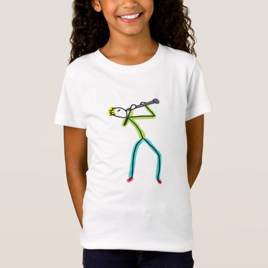 Clarinet Stickman Tシャツ (正面)