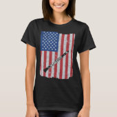 Clarinet Usa Flag Clarinet Player Clarinetist Tシャツ (正面)
