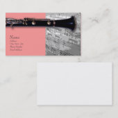 ClarinetCentral.comのためのクラリネットの名刺 名刺 (正面/裏面)