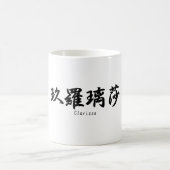 Clarissaは日本のな漢字の記号に翻訳しました コーヒーマグカップ (中央)