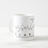 Clarisseペプチド名mug コーヒーマグカップ (正面左)