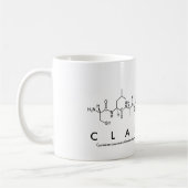 Clarisseペプチド名mug コーヒーマグカップ (左)