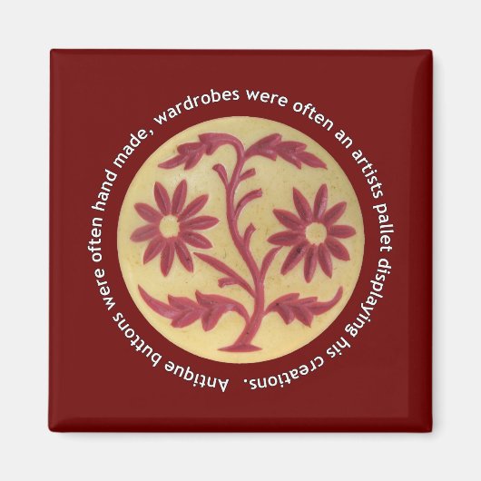 Claritaのアンティークボタン マグネット (正面)