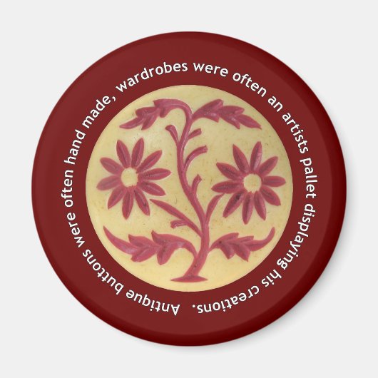 Claritaのアンティークボタン マグネット (正面)