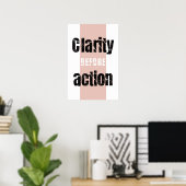 Clarity Before Action ミニマリスト 縦型ポスター ポスター (ホームオフィス)
