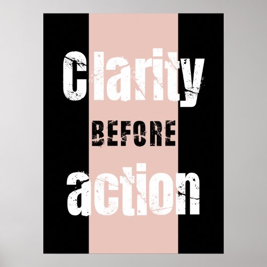 Clarity Before Action 縦型ダークポスター ポスター (正面)