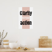 Clarity Before Action Minimalist Vertical Poster ポスター (キッチン)