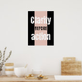 Clarity Before Action Vertical Dark Poster ポスター (キッチン)