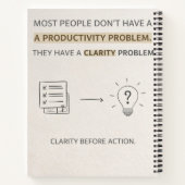 Clarity before Actions Notbook  ノートブック (裏面)