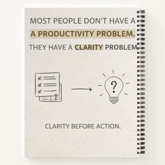 Clarity before Actions Notbook  ノートブック (裏面)