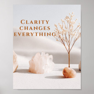 Clarity Changes Everything | Neutral Minimalist ポスター