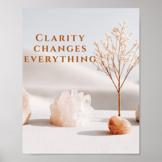 Clarity Changes Everything | Neutral Minimalist ポスター (正面)